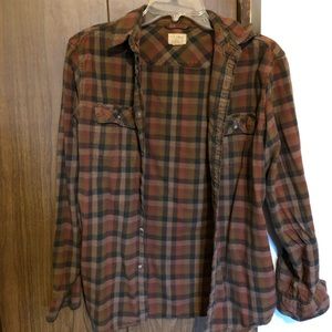 Brown/Red/Black Faux Flannel